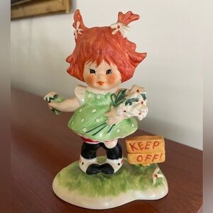 Vintage Goebel Charlot Byj Red Head Figurine Daisies Won't Tell BYJ 24